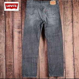 36x32 Vtg Straight Fit Mens Dark Gray Heavy Denim Jeans Mint Condition